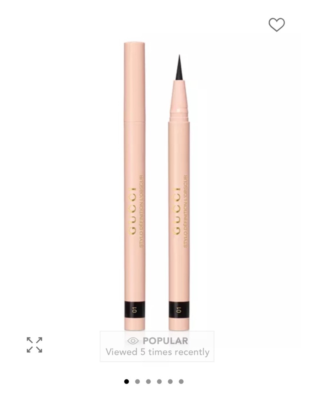 Gucci Felt-Tip Eyeliner Log Lasting-01 Eve Black